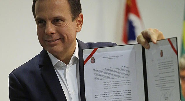 Doria sancionou lei antipichação | Nelson Antoine/Agif/Folhapress