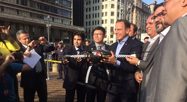 Doria e os novos drones que serão usados no patrulhamento das ruas | Fernanda Albino/band.com.br