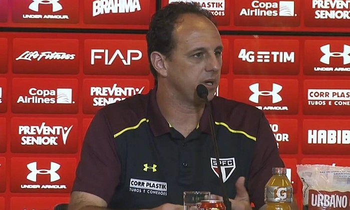 Rogério Ceni na entrevista coletiva de sua apresentação como técnico do São Paulo - Reprodução de vídeo
